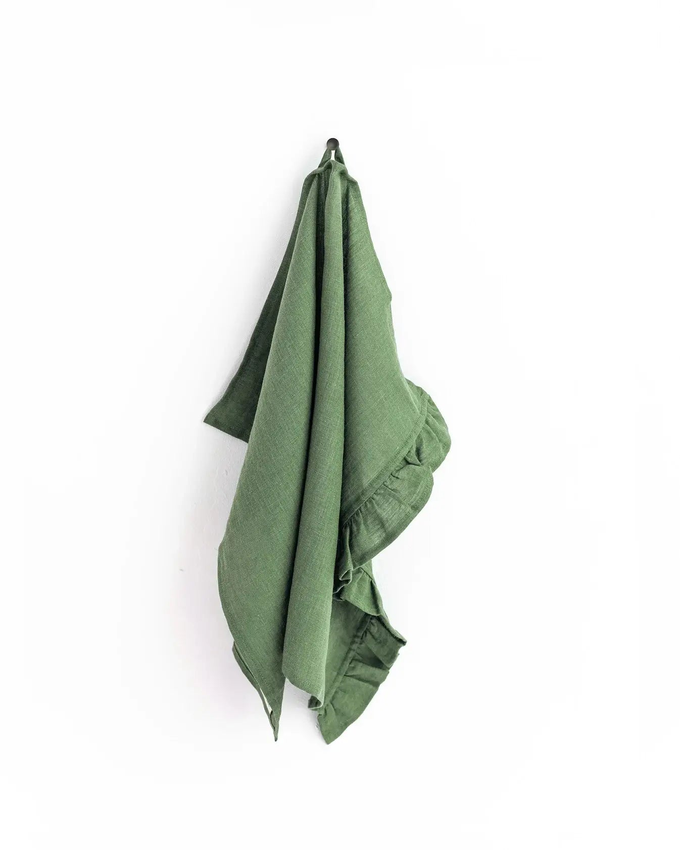 MagicLinen - Geschirrtücher mit Rüschenbesatz - Grau-blau