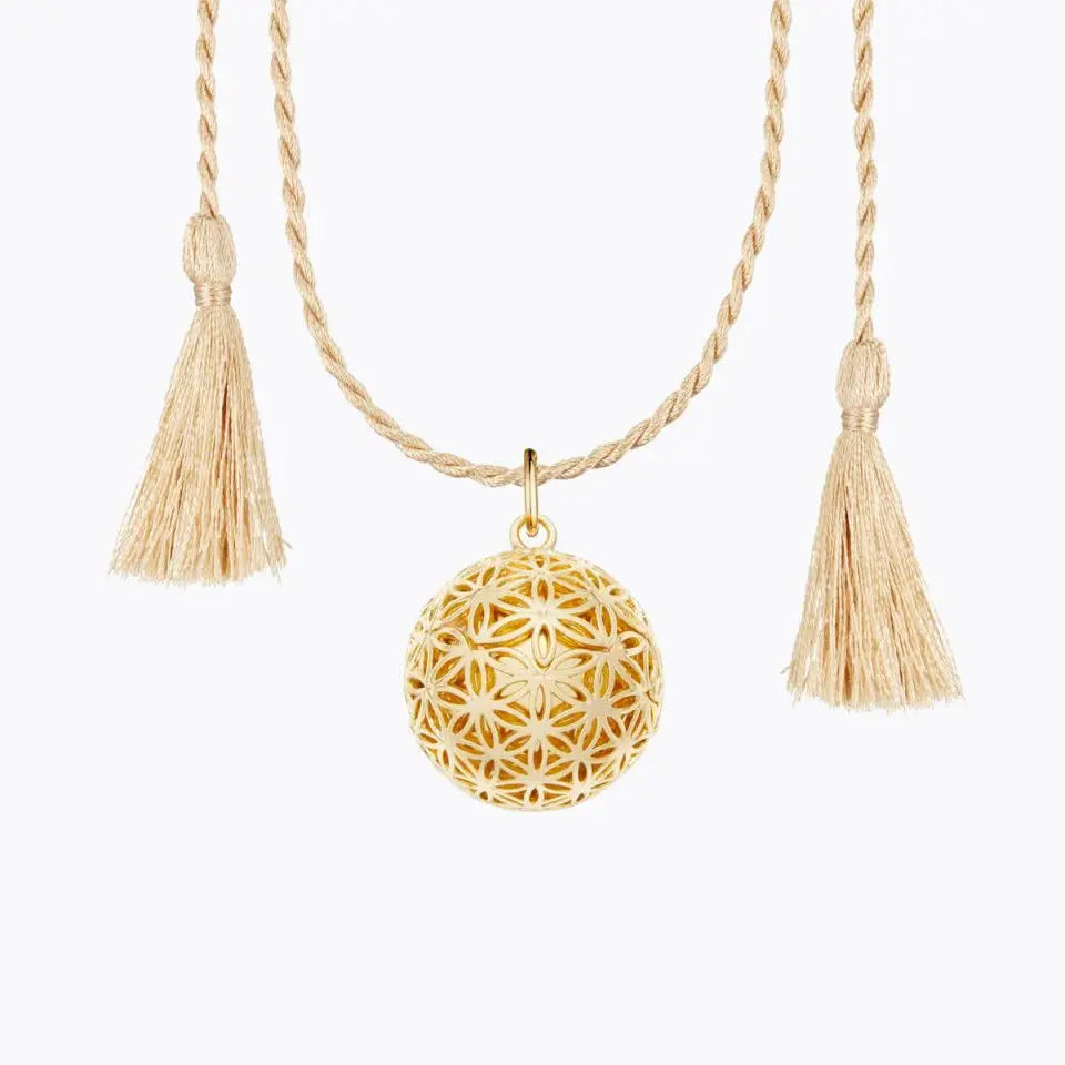 FLOWER OF LIFE Schwangerschaftskette mit Kordel