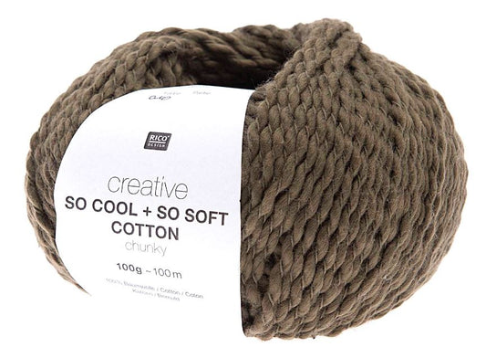 So Cool + So Soft Cotton chunky - oliv Baumwolle Rico Design
