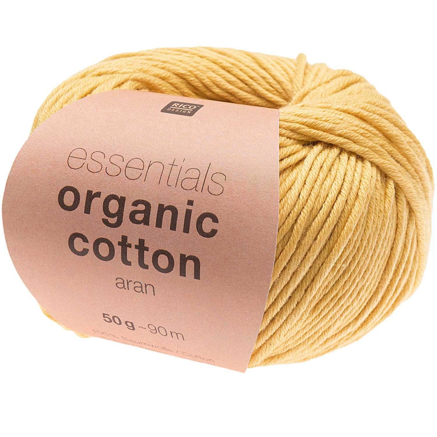 Rico Essentials Organic Cotton aran - gelb Baumwollgarn Rico Design