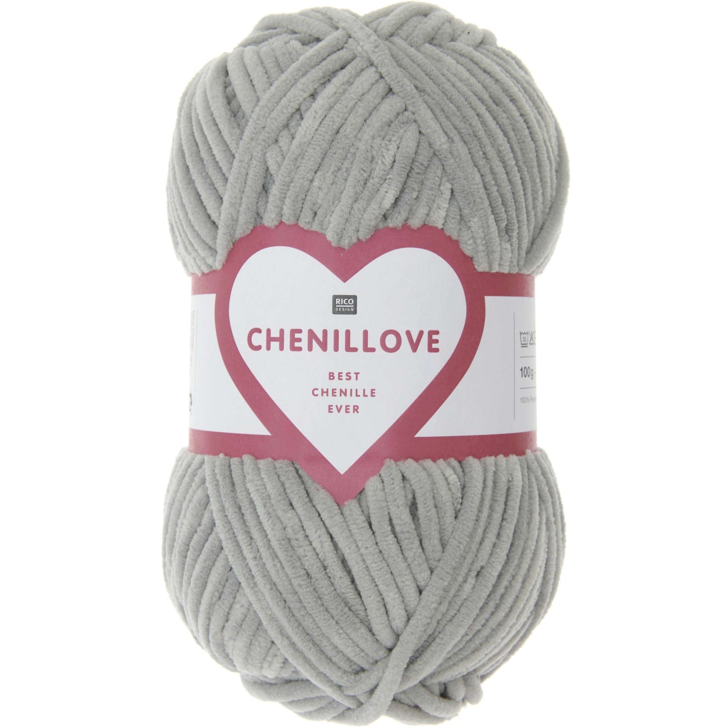 Chenillove - grau Chenillegarn Rico Design