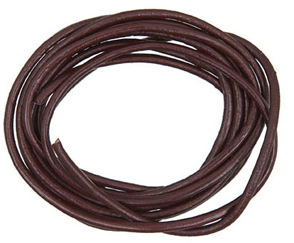 Lederband 2mm dunkelbraun
