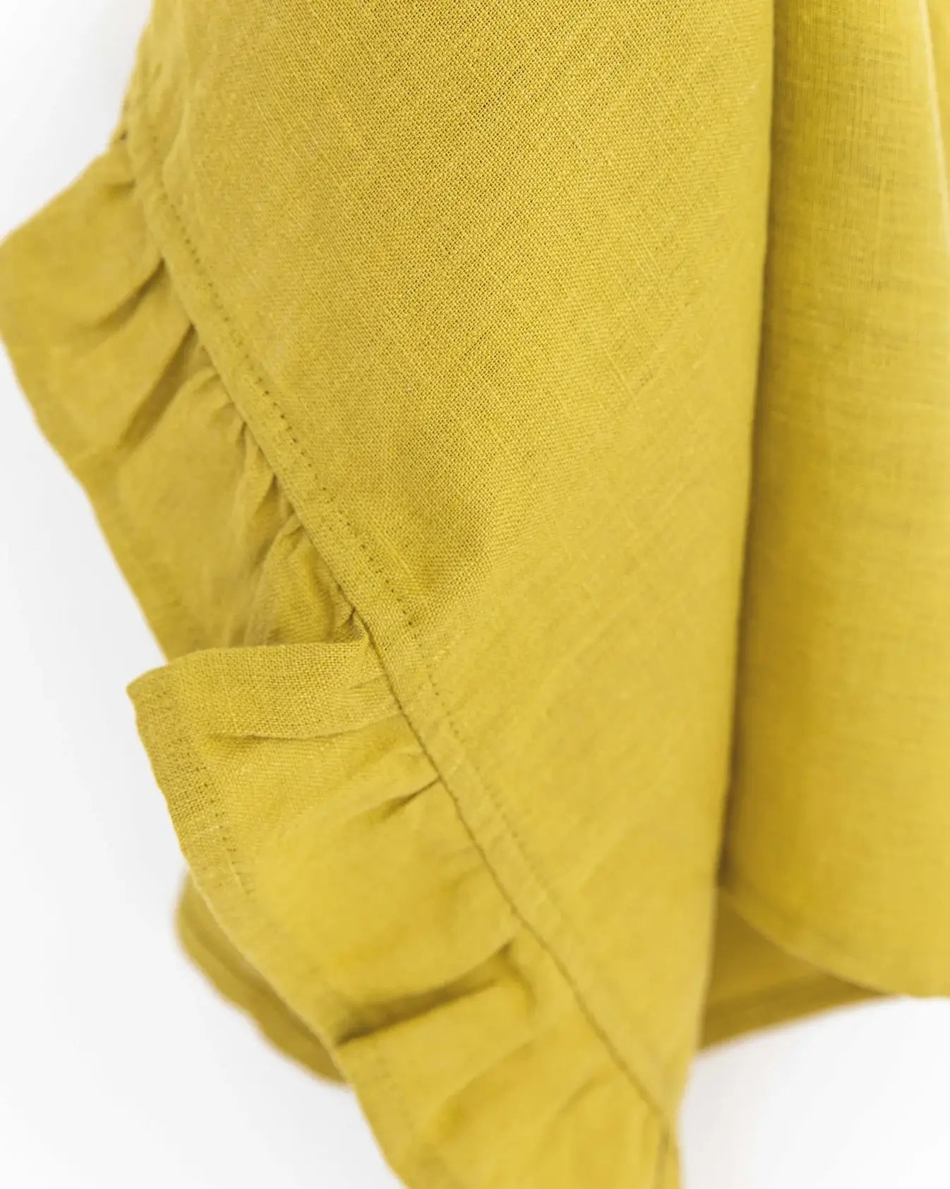MagicLinen - Geschirrtücher mit Rüschenbesatz - Grau-blau