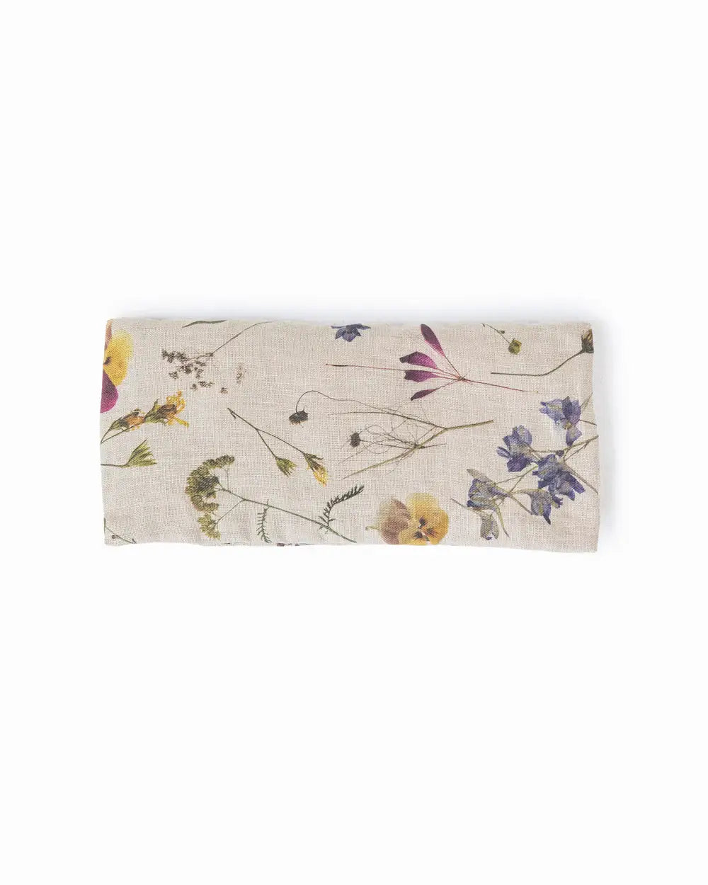 MagicLinen - Leinen-Augenkissen mit botanischem Druck | Blumendruck