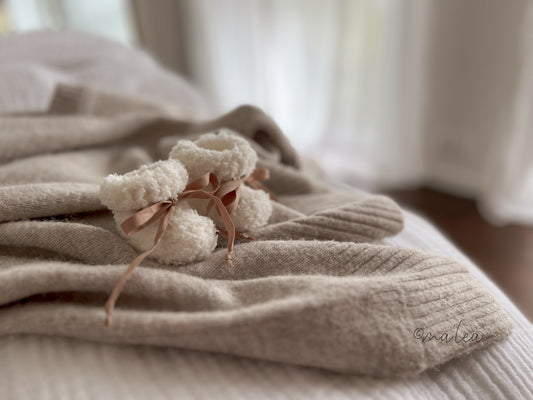 Teddy Booties mit Baumwollband Babysocken smila