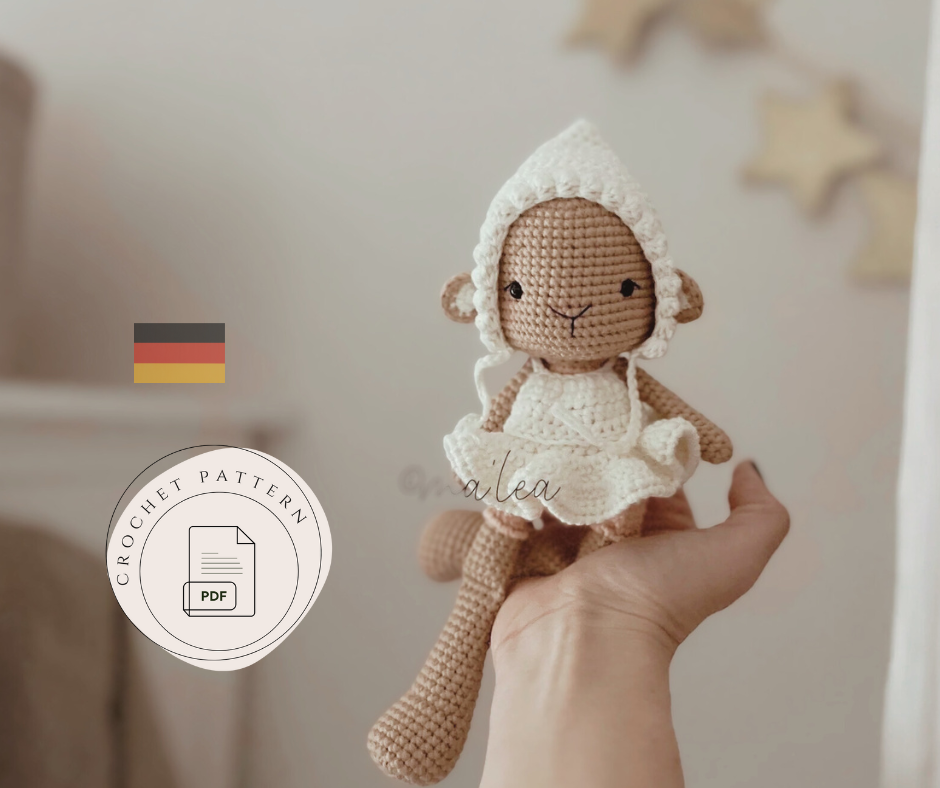 Anleitung Lämmchen Laia (Digital Download in Deutsch) Häkelanleitung ma'lea
