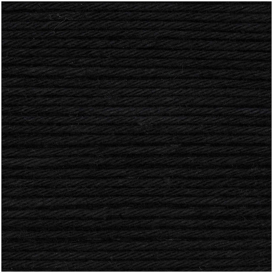 Amigurumiwolle - Rico Creative Ricorumi DK - schwarz - 060 Baumwollgarn Rico Design