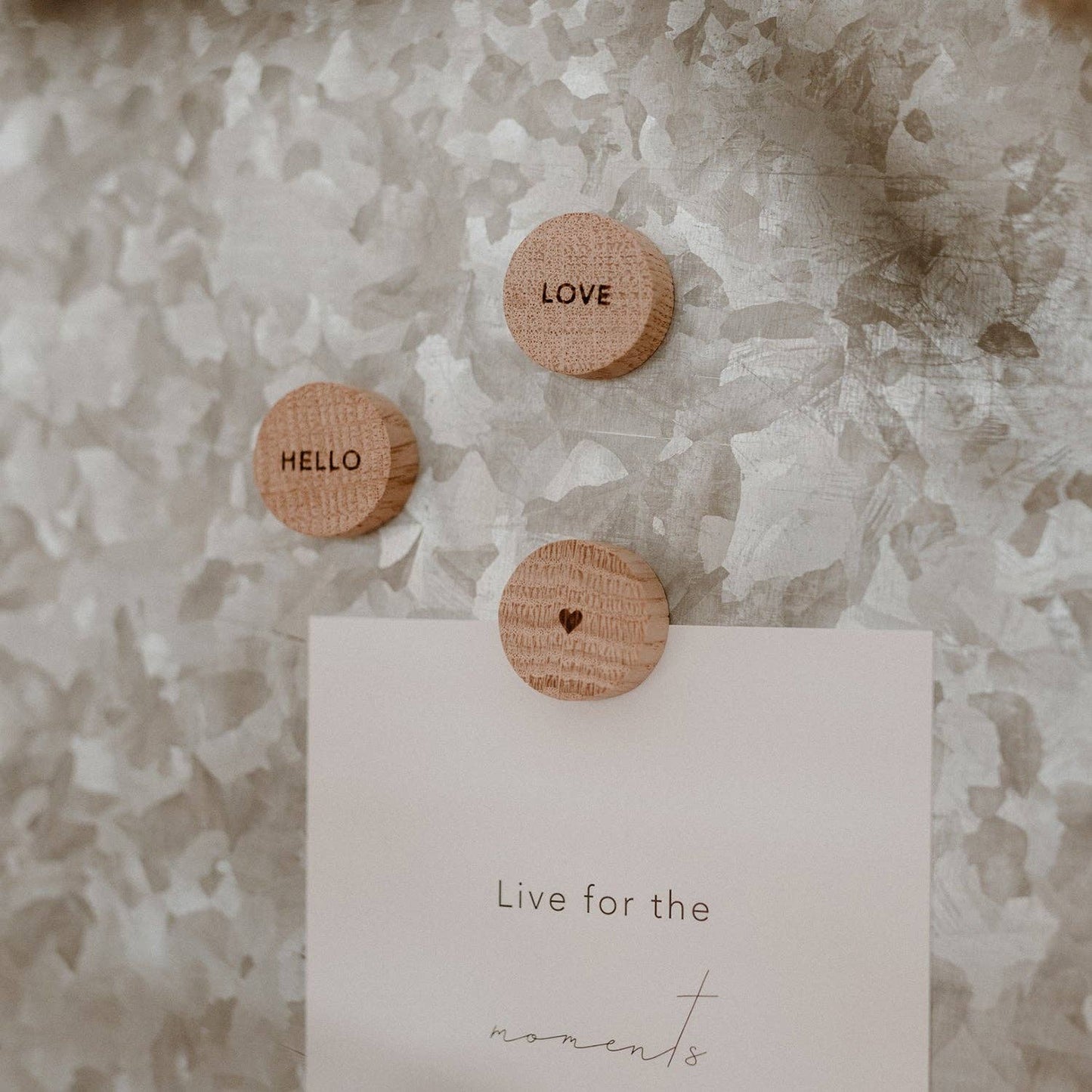 Holzmagnet 3er Set Hello Love Magnete Eulenschnitt
