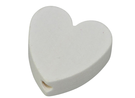 Motif bead midi heart white