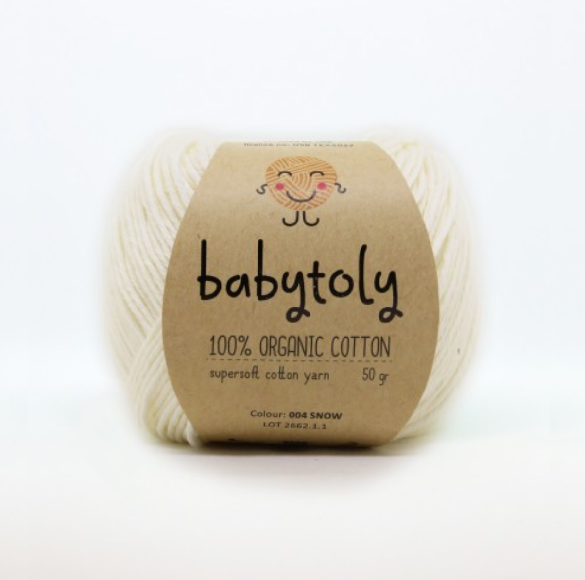 Babytoly Bio Baumwollgarn - snow - 004 Wolle Babytoly