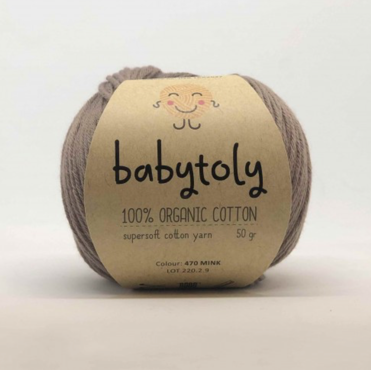 Babytoly organic cotton yarn - mink - 470