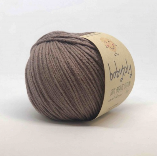Babytoly Bio Baumwollgarn mink - Für kreative Projekte - Malea.boutique
