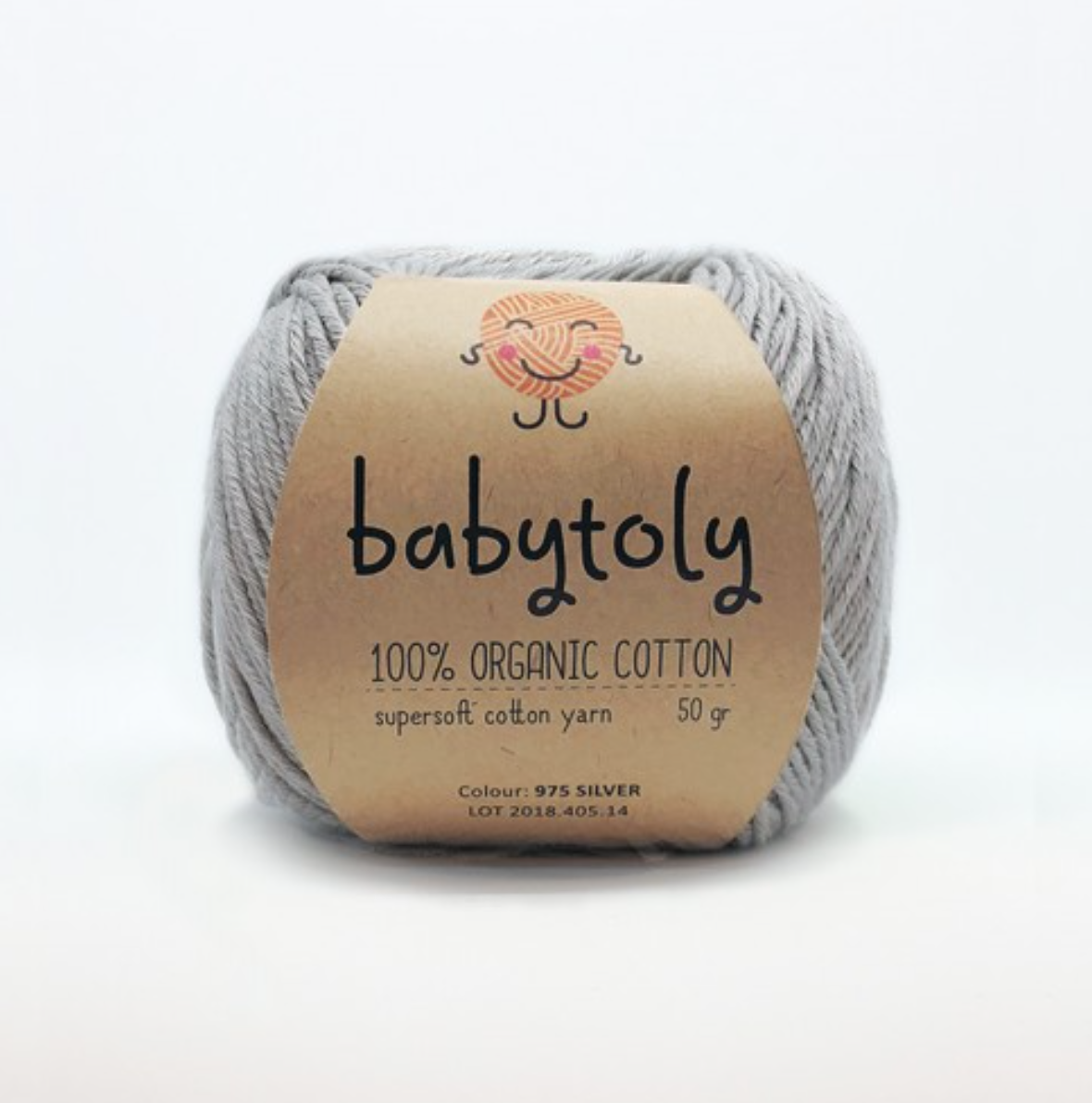 Babytoly Bio Baumwollgarn - silver - 975 Wolle Babytoly