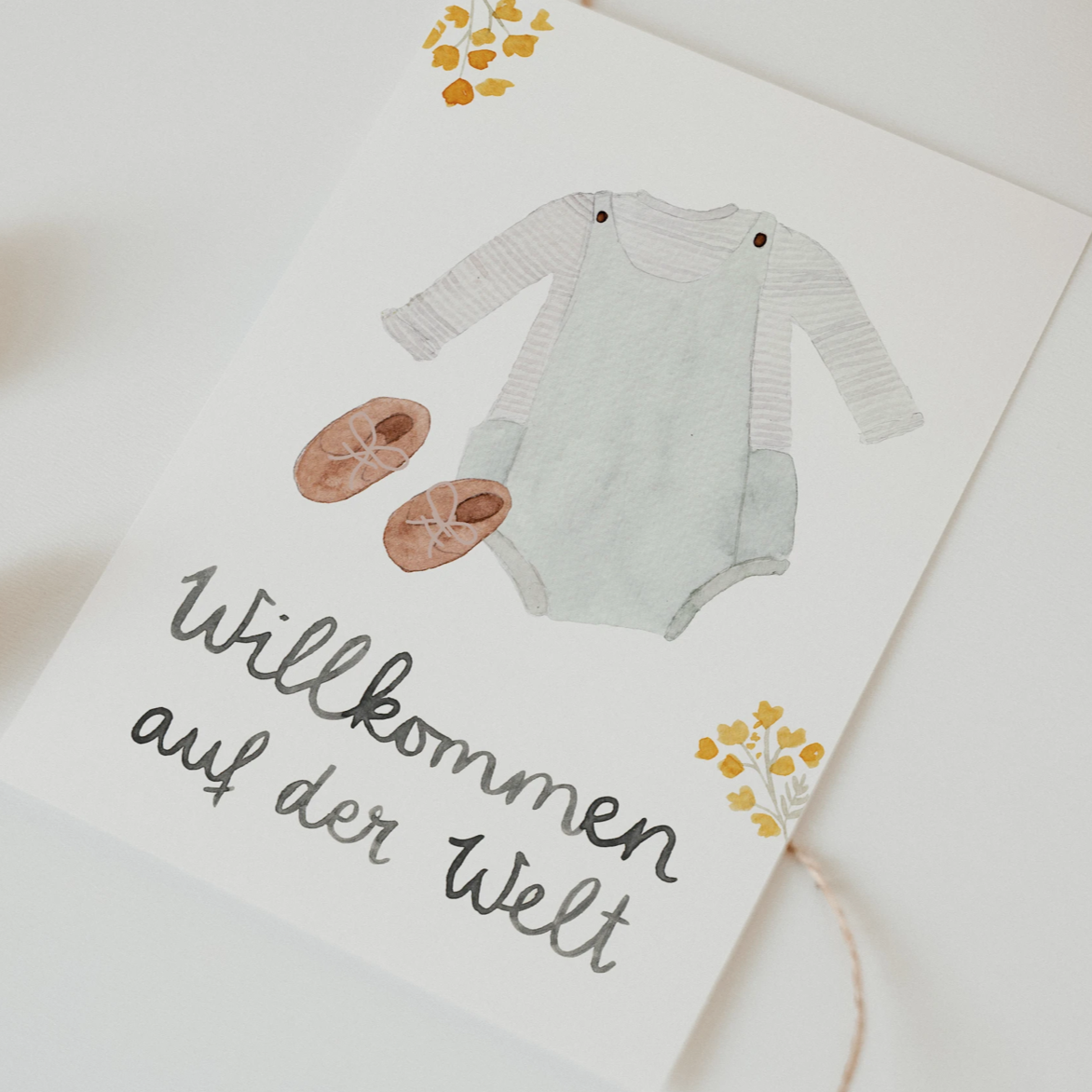 Postkarte *Willkommen auf der Welt*