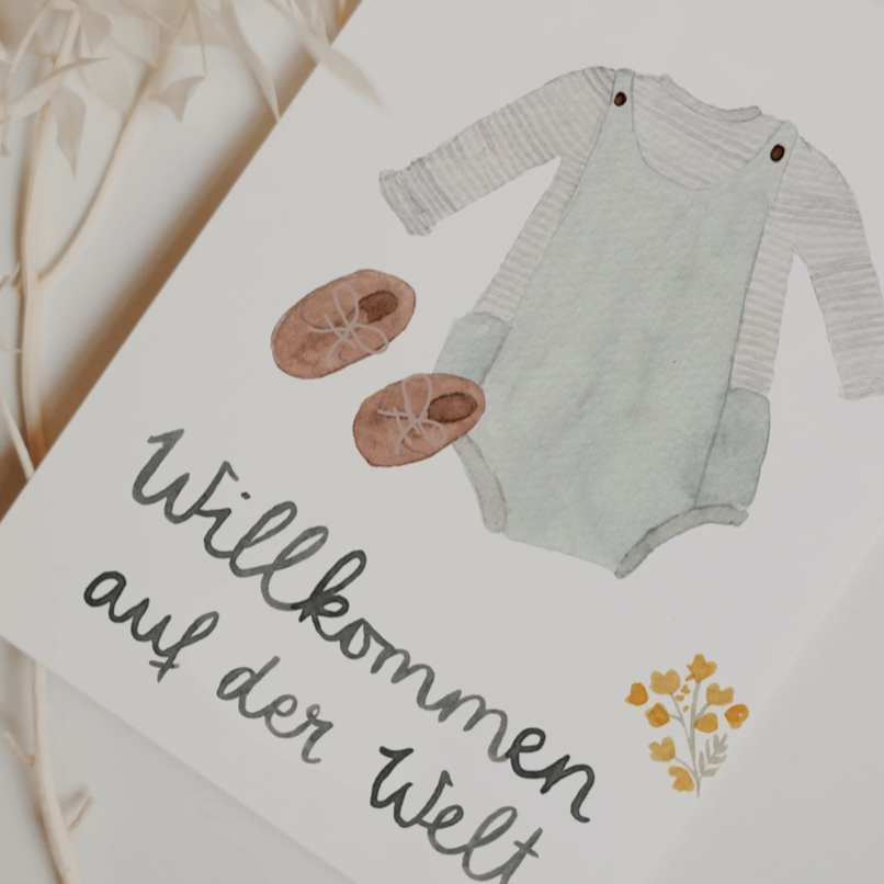 Postkarte *Willkommen auf der Welt*