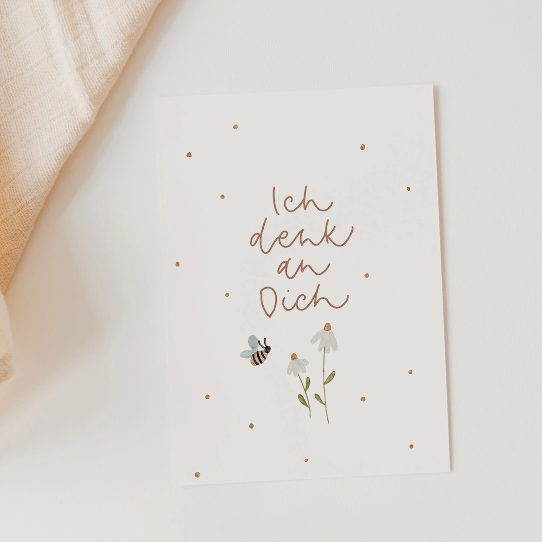 Postkarte *Ich denk an dich* Geschenk hej hanni