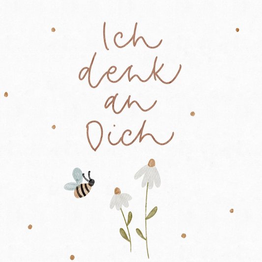 Ich denk an dich Postkarte - Perfekte Grüße für jeden Anlass - Malea.boutique