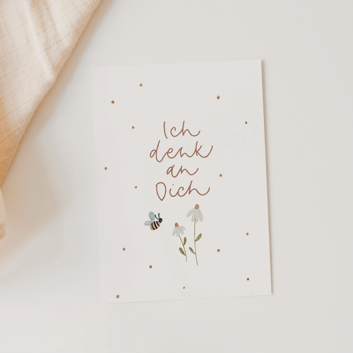 Postkarte *Ich denk an dich* Geschenk hej hanni