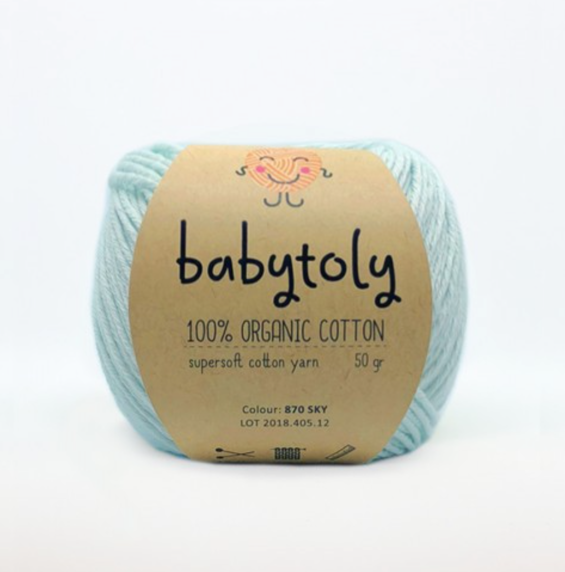 Babytoly Bio Baumwollgarn - sky - 870 Wolle Babytoly