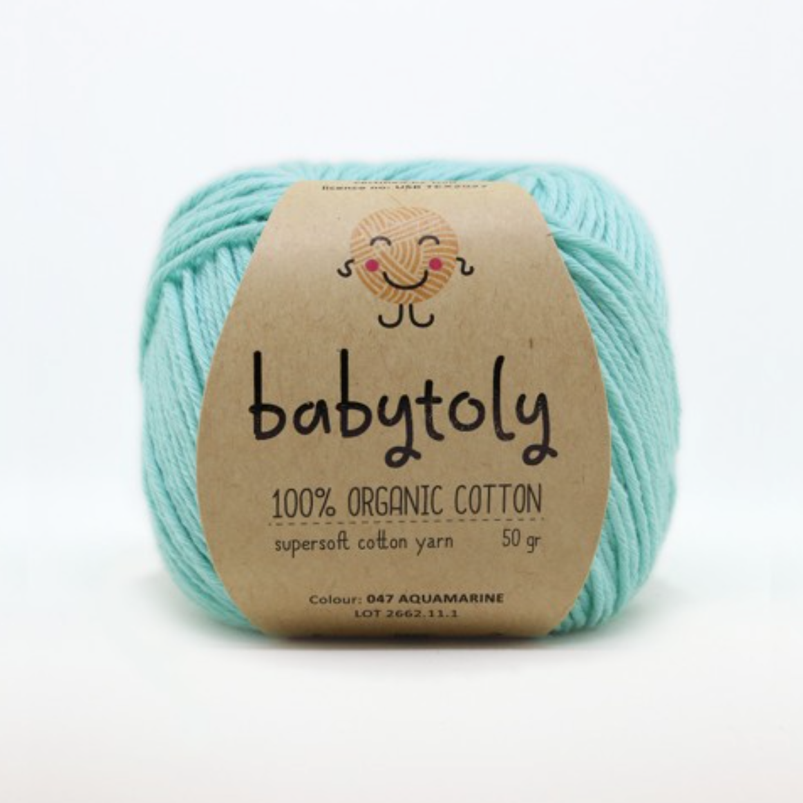 Babytoly Bio Baumwollgarn - aquamarine - 047 Wolle Babytoly