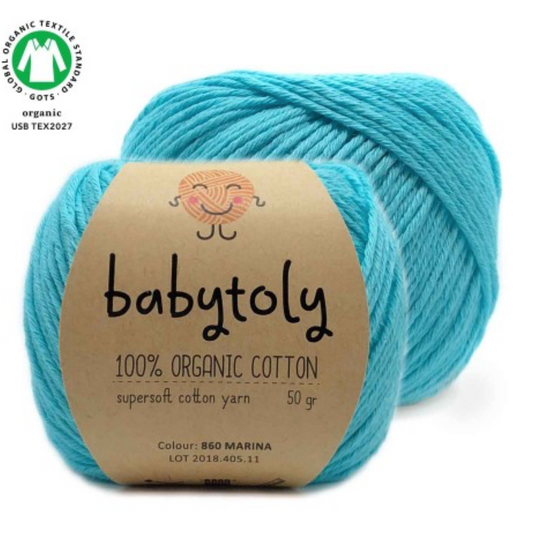 Babytoly Bio Baumwollgarn marina - Für nachhaltige Handarbeiten - Malea.boutique