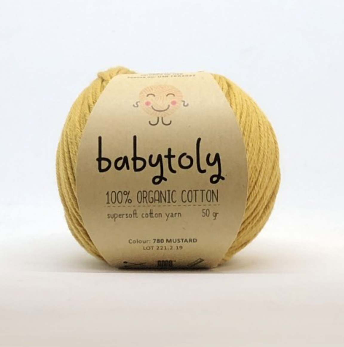Babytoly Bio Baumwollgarn - mustard - 780 Baumwolle Babytoly