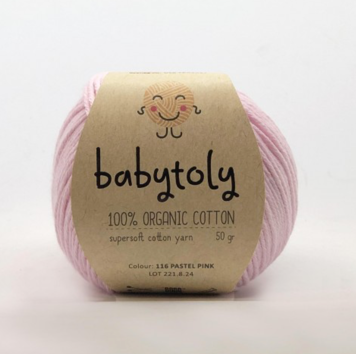 Babytoly organic cotton yarn - pastel pink - 116