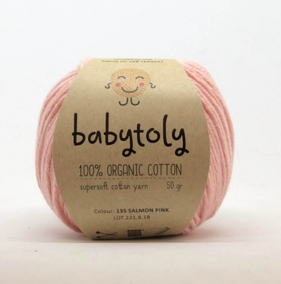 Babytoly Bio Baumwollgarn - salmon pink - 135