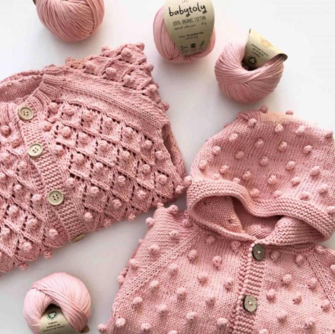 Babytoly Bio Baumwollgarn Salmon Pink - Für nachhaltige Handarbeiten - Malea.boutique