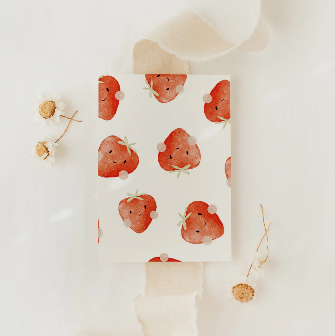 Postkarte Erdbeeren