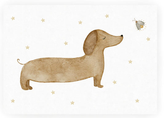 Postkarte Dackel Geschenk hej hanni