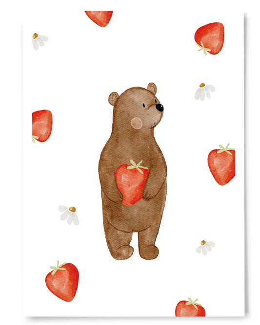 Postkarte Erdbär Geschenk hej hanni