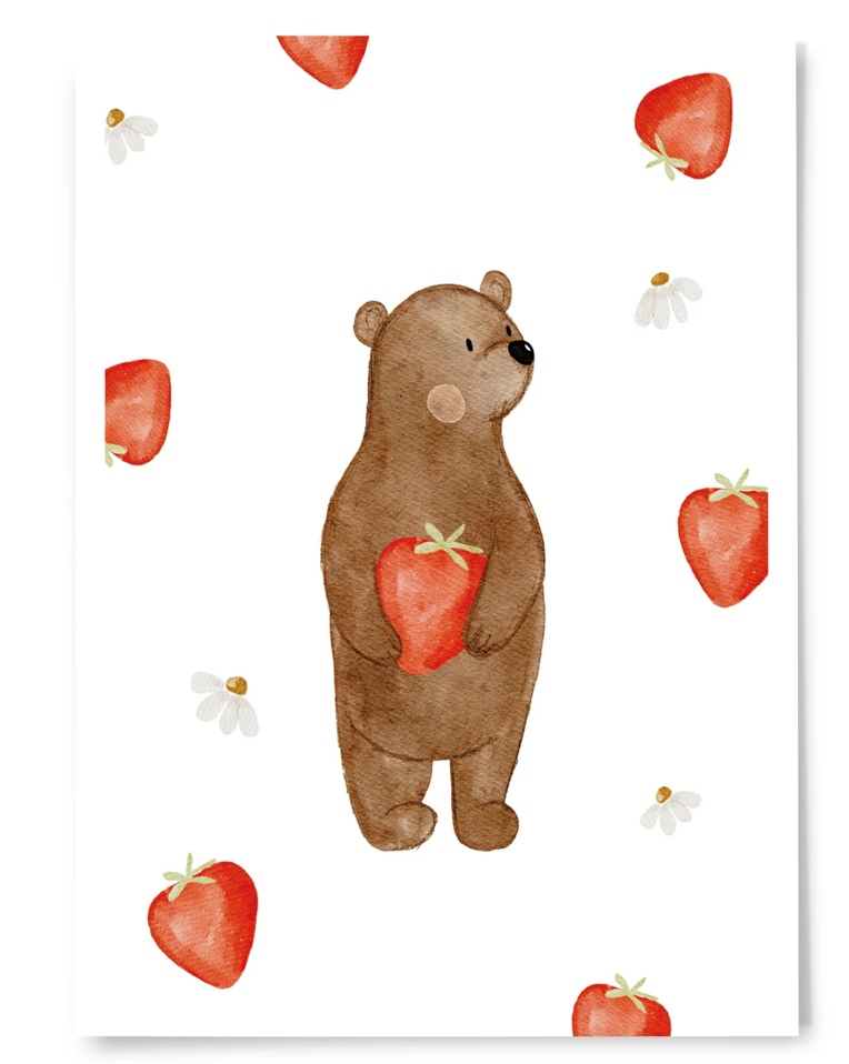 Postkarte Erdbär - Einzigartige Grüsse für jeden Anlass - Malea.boutique