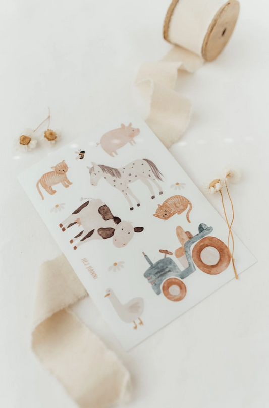 Stickerbogen Bauernhof A5 hej hanni