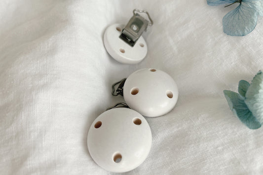 Schnullerkettenclip weiss Schnullerkettenclip malea.boutique