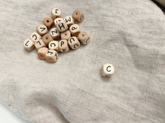 Geprägte Buchstabenwürfel, 10 mm, C malea.boutique