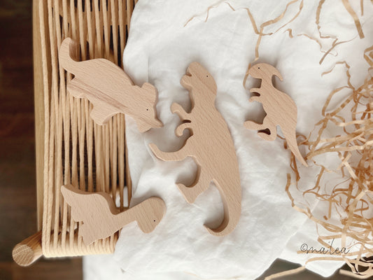 Holz Dinosaurier Spielzeug Set OnWoodLt