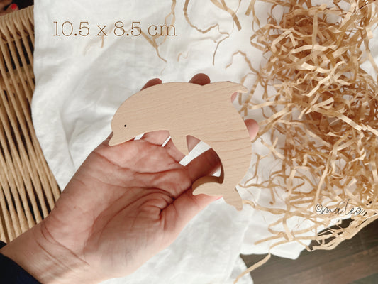 Holz Spielzeug Delfin Holzbausteine OnWoodLt