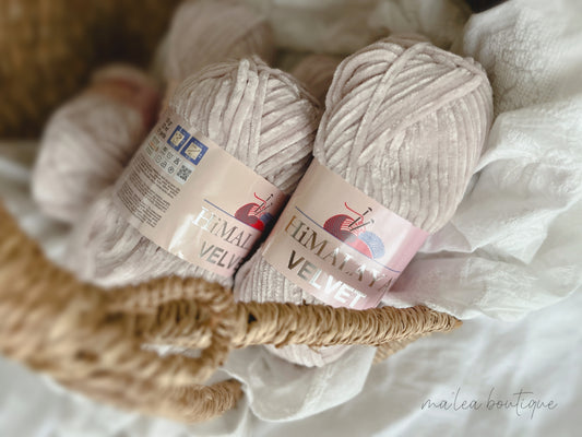 Velvet - Beige 90042 Chenillegarn HiMALAYA