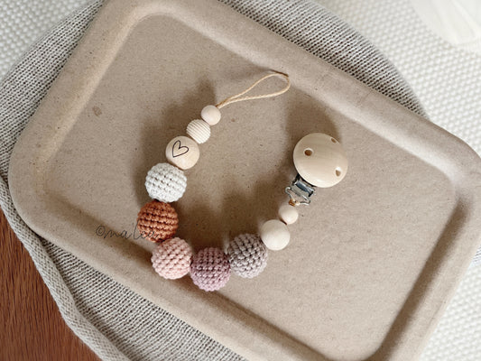 Schnullerkette Herz Nuggikette ma'lea