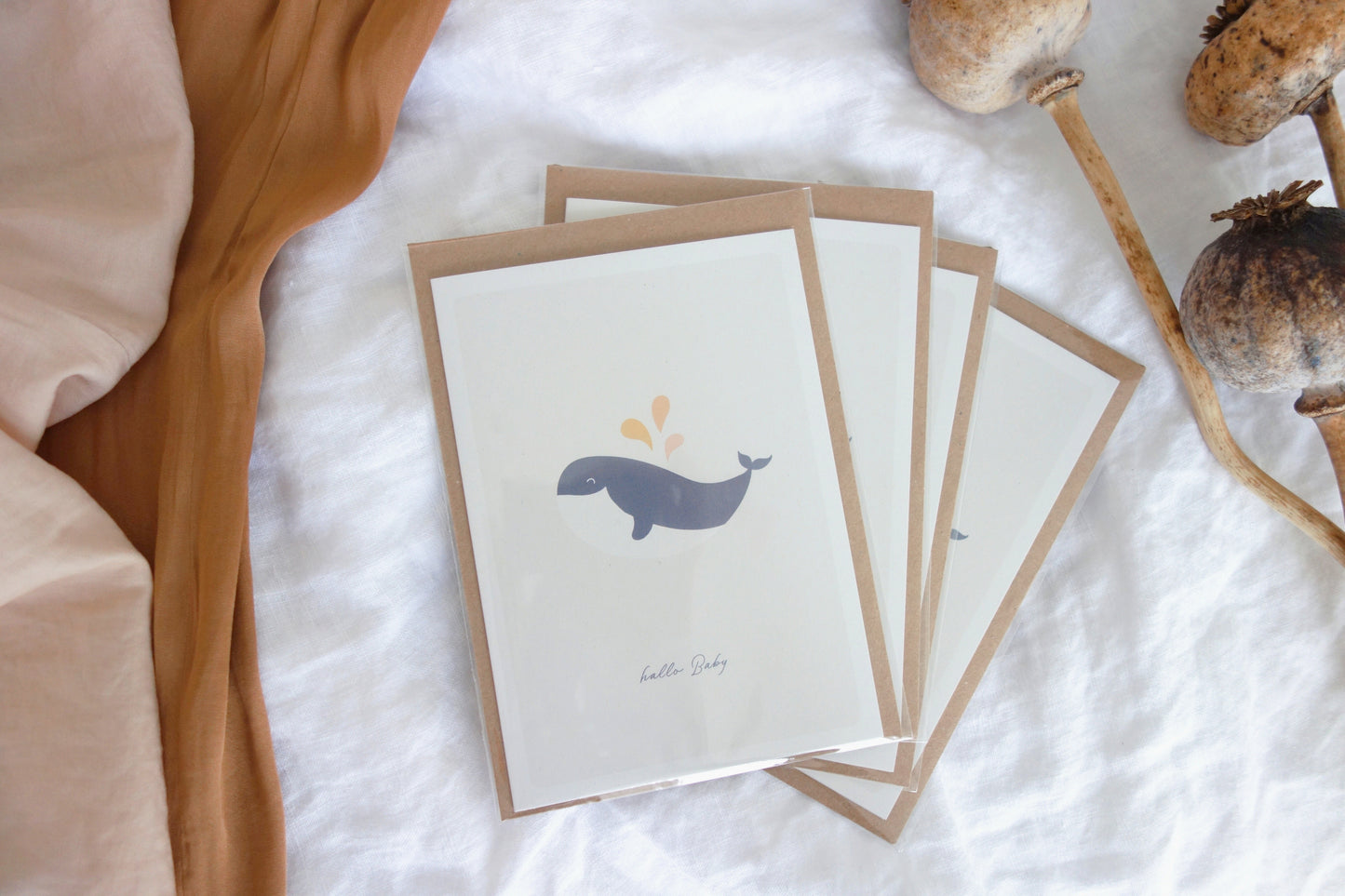 Klappkarte Wal Postkarten nialou