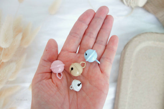 Rollenglöckchen beige 11 mm für Bastelprojekte und DIY-Anwendungen - Malea.boutique