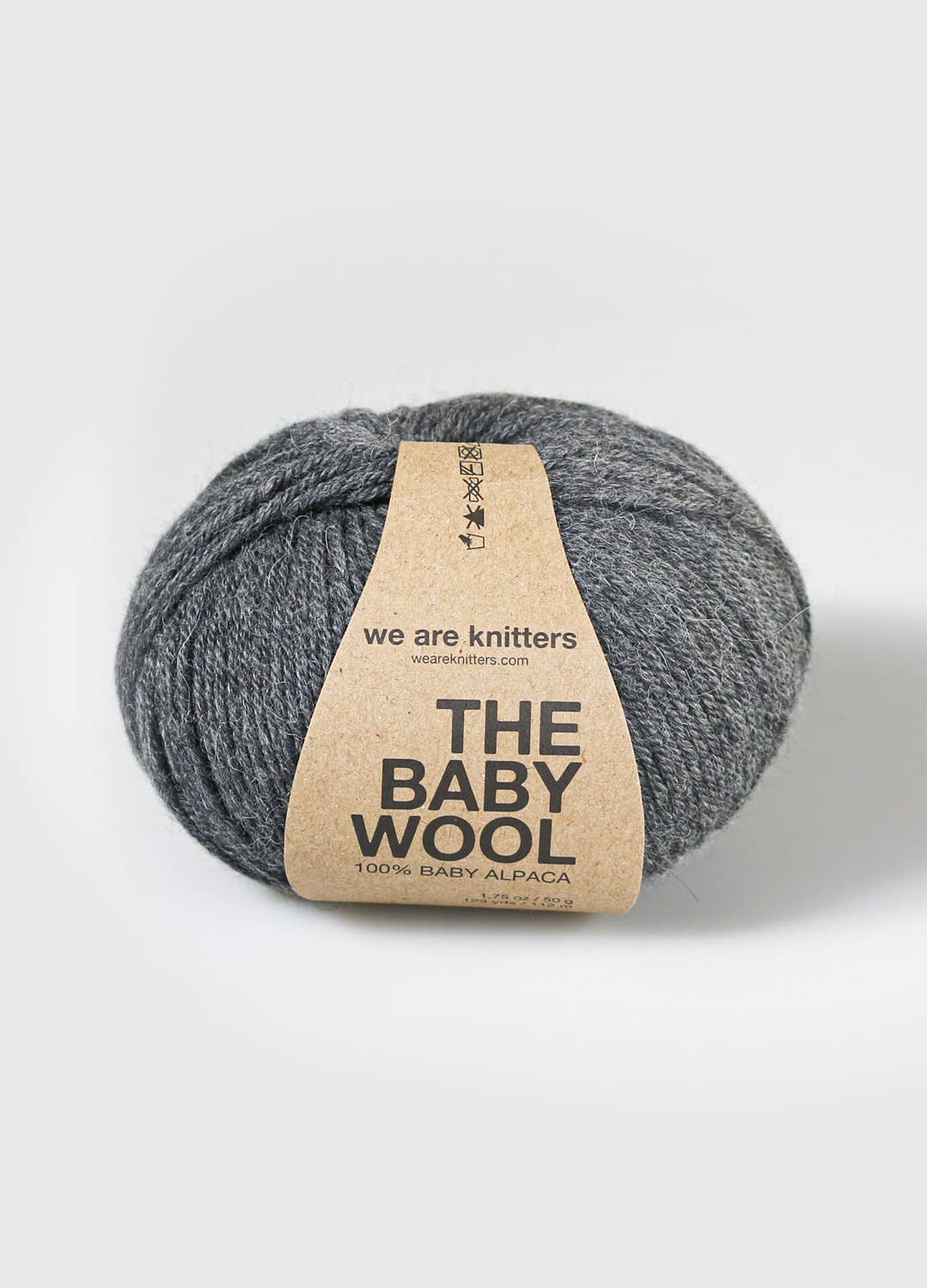 Knitting set - Tactile sweater: Baby Alpaca / Dark Grey