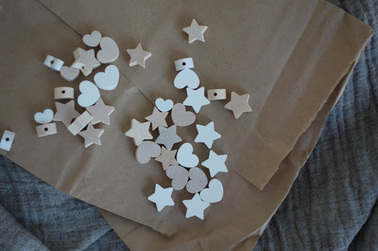 Motivperle Midi-Herz roh malea.boutique