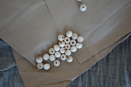 Sicherheitsperlen roh - 10mm Holzperlen malea.boutique