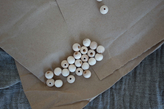 Sicherheitsperlen 10 mm nature - Rohperlen für Schmuckdesign - Malea.boutique