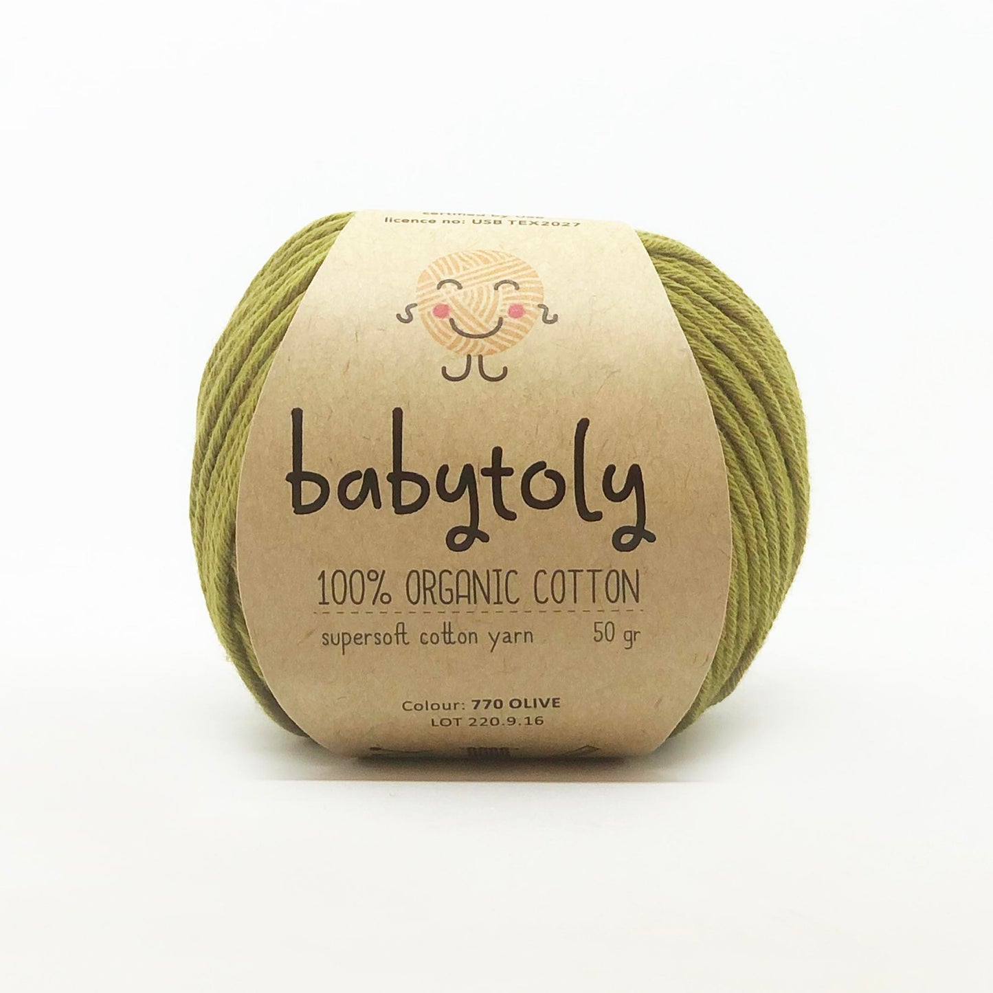 Babytoly Bio Baumwollgarn - olive - 770