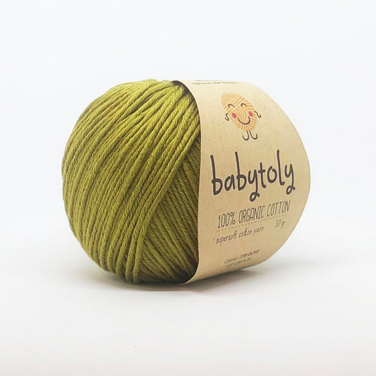Babytoly Bio Baumwollgarn - olive - 770 Wolle Babytoly