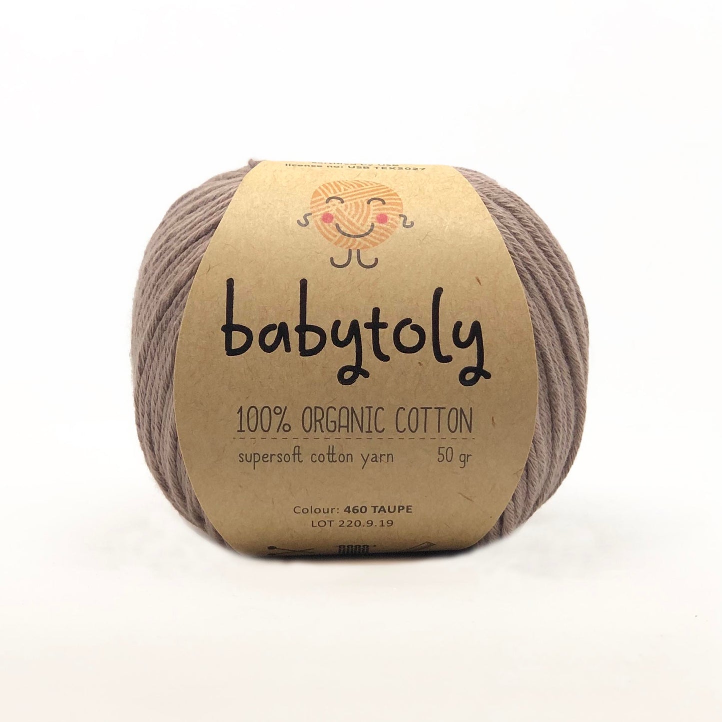 Babytoly Bio Baumwollgarn - taupe - 460