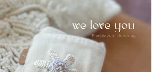 We love you - Gratis Häkelanleitung für ein Muttertags-Lesezeichen